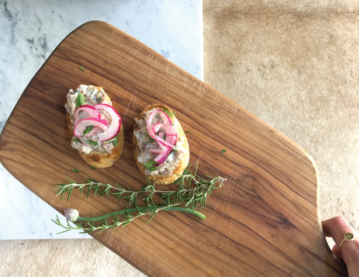 Sausage Crostini with Rosemary