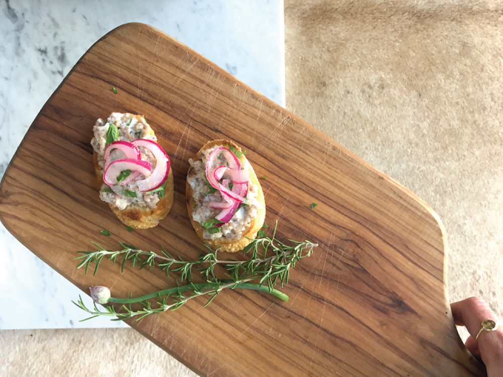 Sausage Crostini with Rosemary