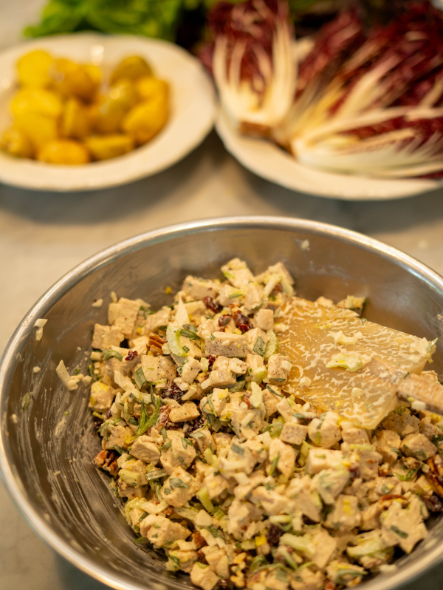 bowl of chicken salad