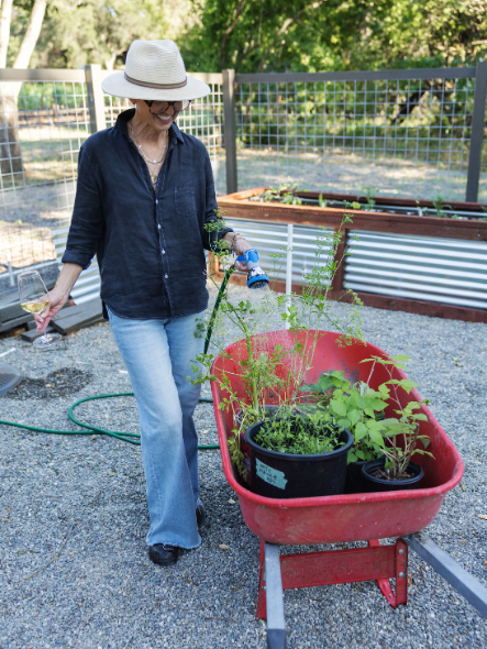 nicole watering garden