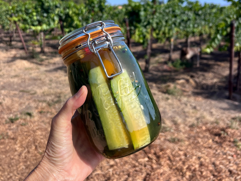 pickles in a jar