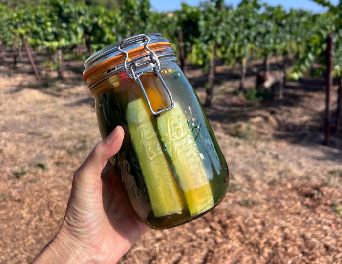 pickles in a jar